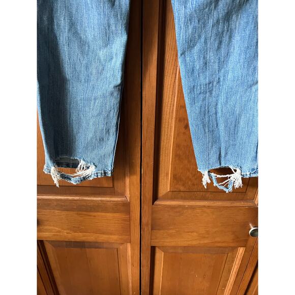 Abercrombie & Fitch Women's The Ankle Straight Ultra High Rise Jeans Blue 27/4XS - Picture 6 of 9